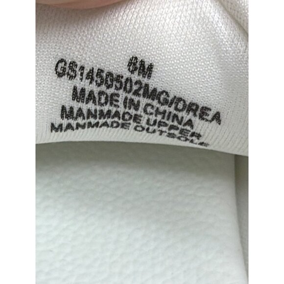 MIA girl Womens 6 Silver Metallic Lace Up Sneakers Cream Accents New - Picture 6 of 7